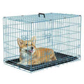 Foldable Large Metal Wire Dog Crate with Plastic Tray D229