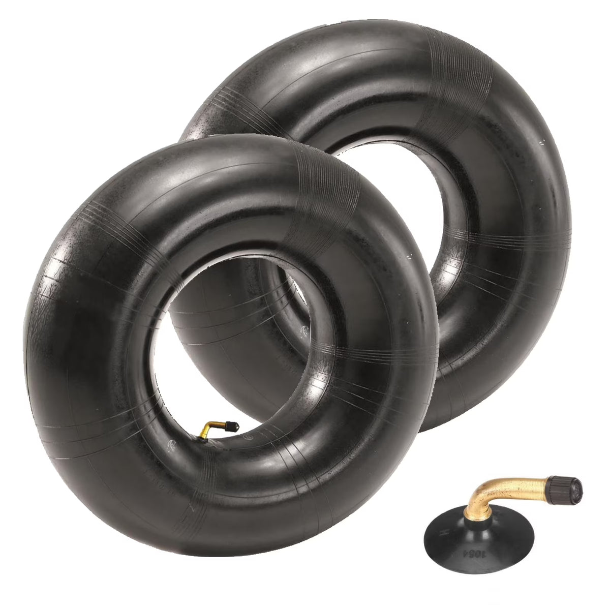 (2) Tire Inner Tubes 4.10x4 3.50x4 90° Bent Valve Stem J16431