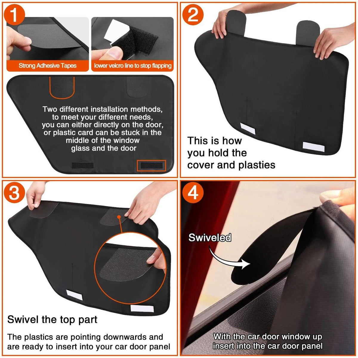 2 Pack Waterproof Pet Car Door Cover Protector M8967