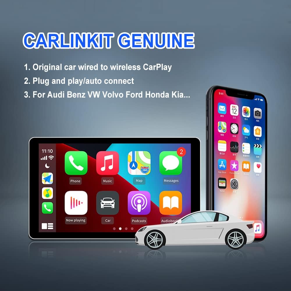 Wireless CarPlay Adapter Dongle 2.0 USB W3902