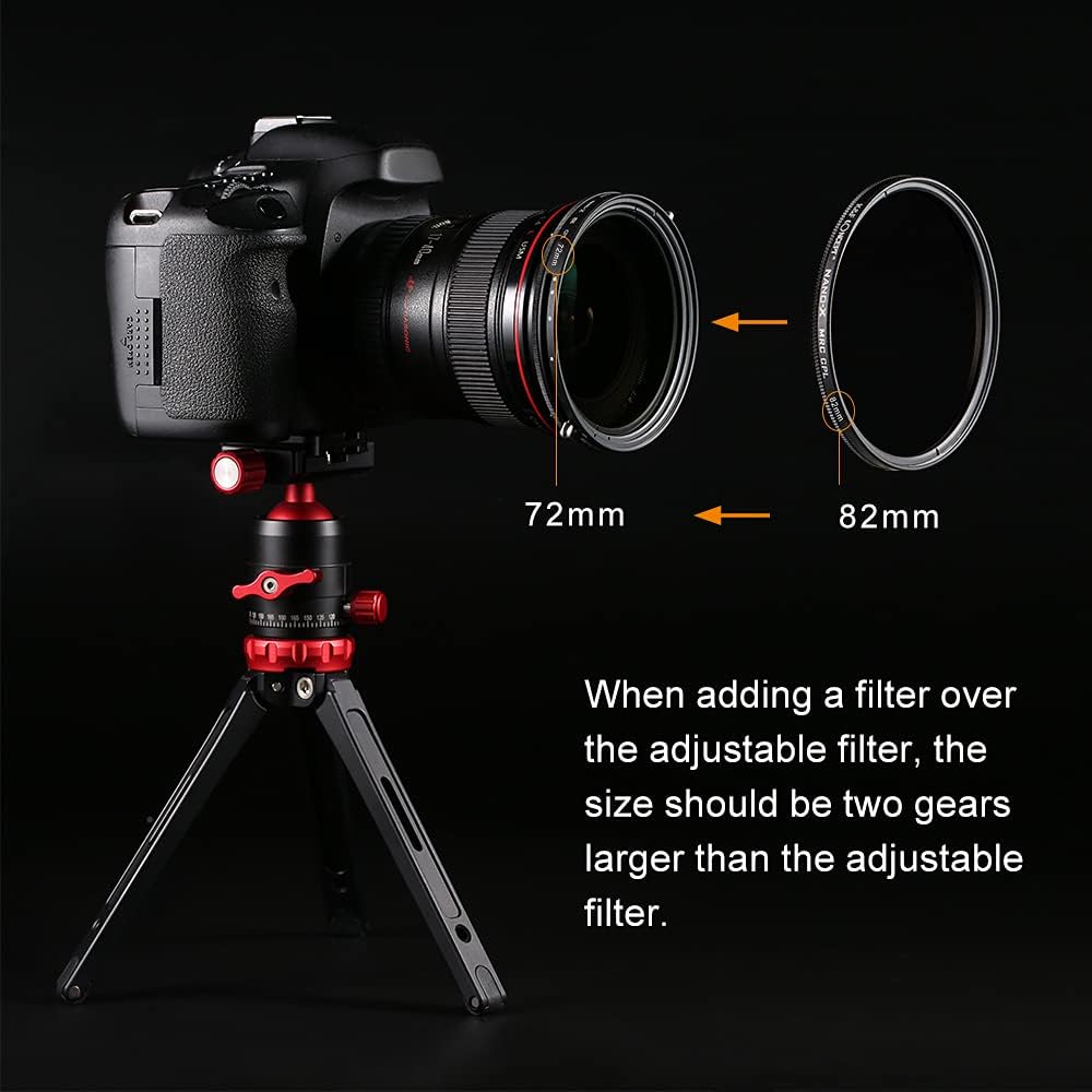 82mm Variable Fader ND2-ND32 ND Filter and CPL Circular Polarizing Filter 2 in 1 E275