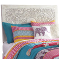 White Engineered Wood Twin Panel Headboard U254
