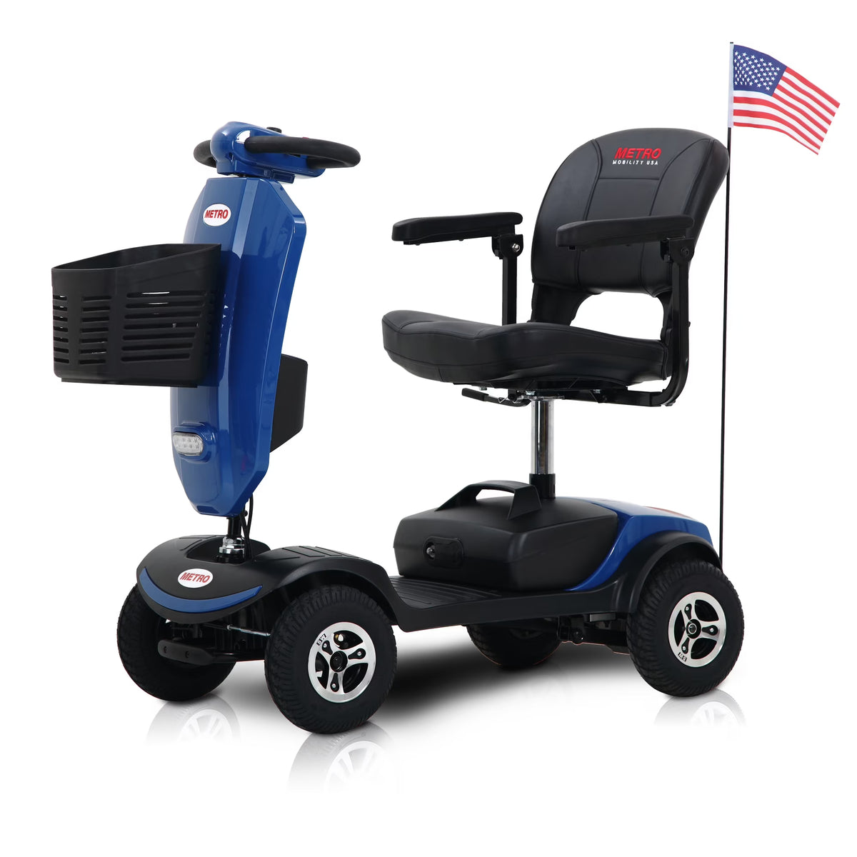 Blue 4 Wheel Mobility Scooter with Seat F286717