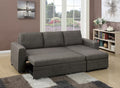 Convertible Sectional Sofa Pull out Bed Couch Storage Chaise P694