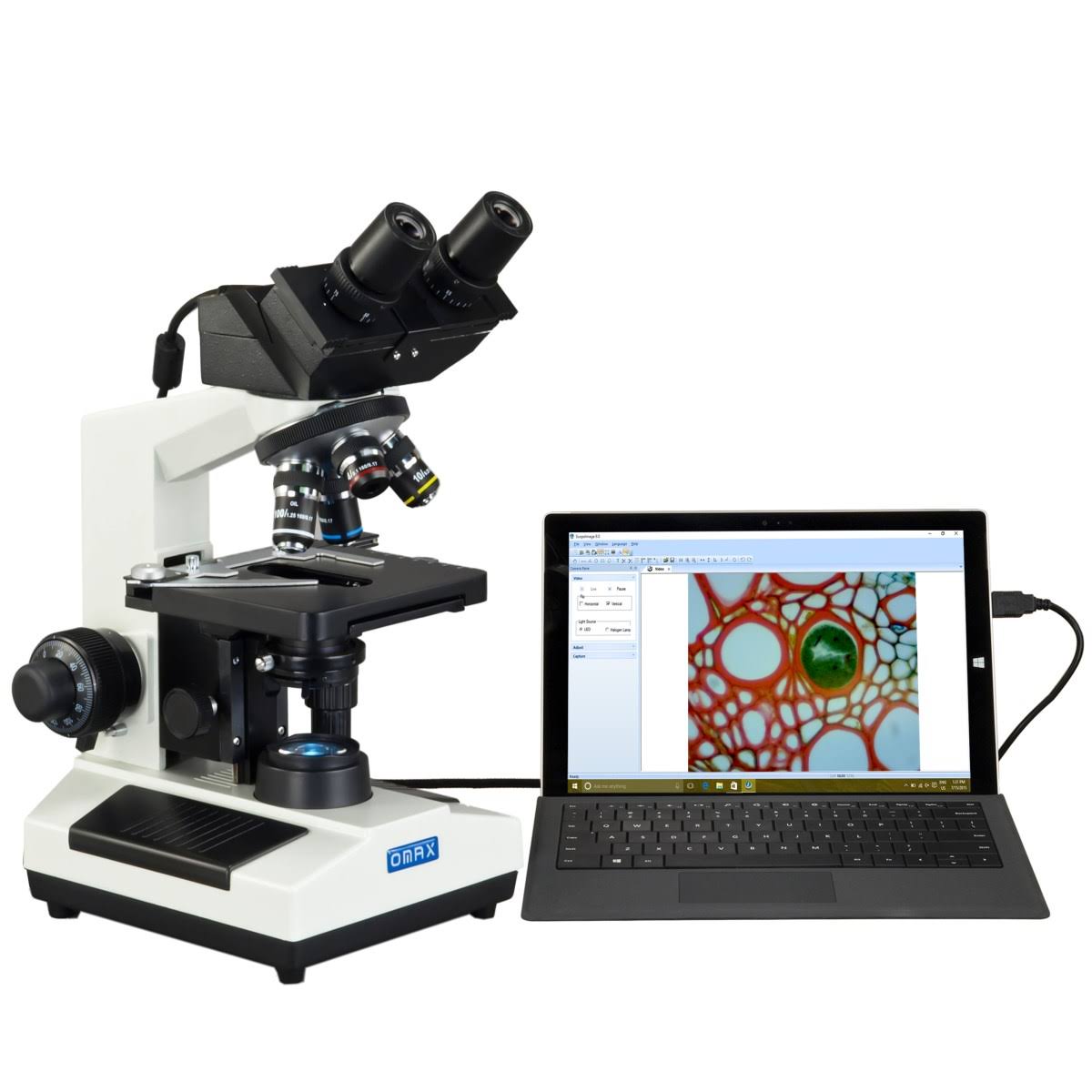 40X-2000X Built-in 3.0MP Digital Camera Compound LED Binocular Microscope with Vinyl Carrying Case X112876