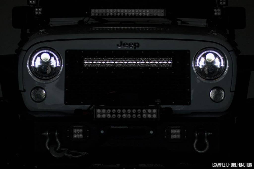 30 inch Curved LED Light Bar Dual Row Black Cool White DRL E3083