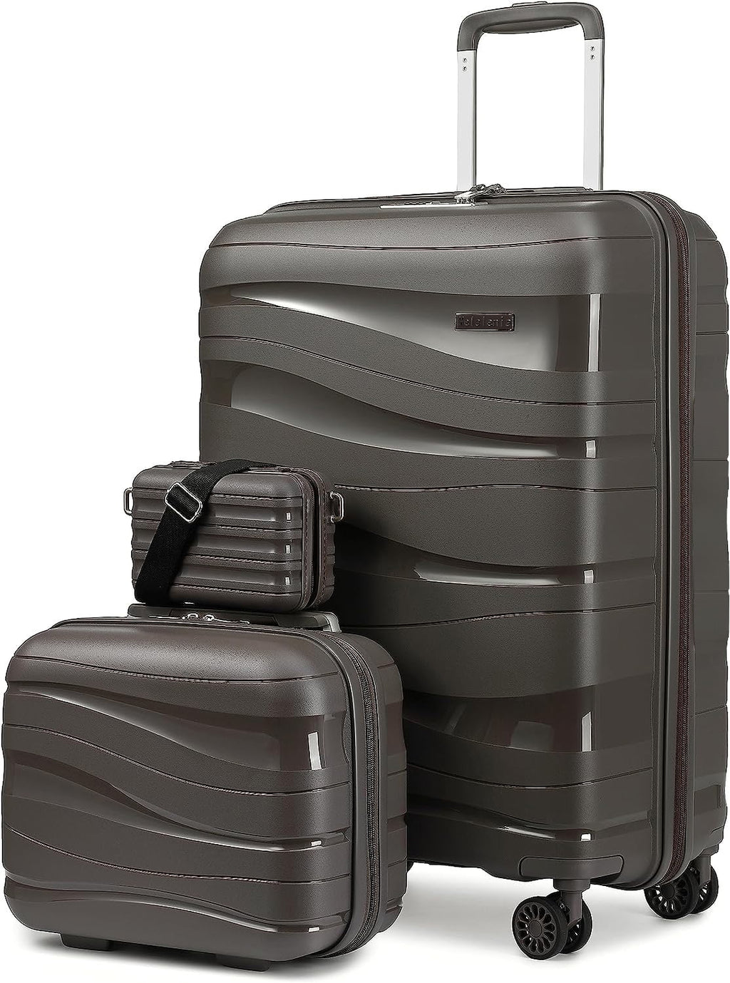 5 Luggage Sets PP Hardside Spinner Luggage Expandable Carry-on Suitcase V939