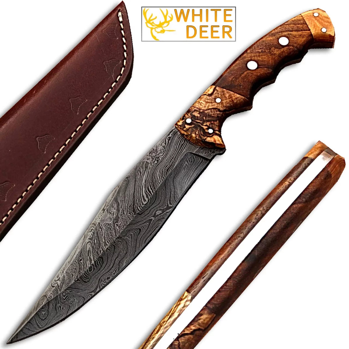 Damascus Steel Bowie Knife Y898455