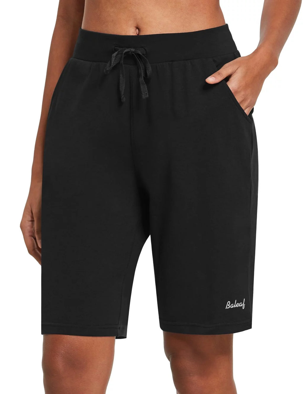 Cotton Bermuda Shorts with Pockets Black XS P49798