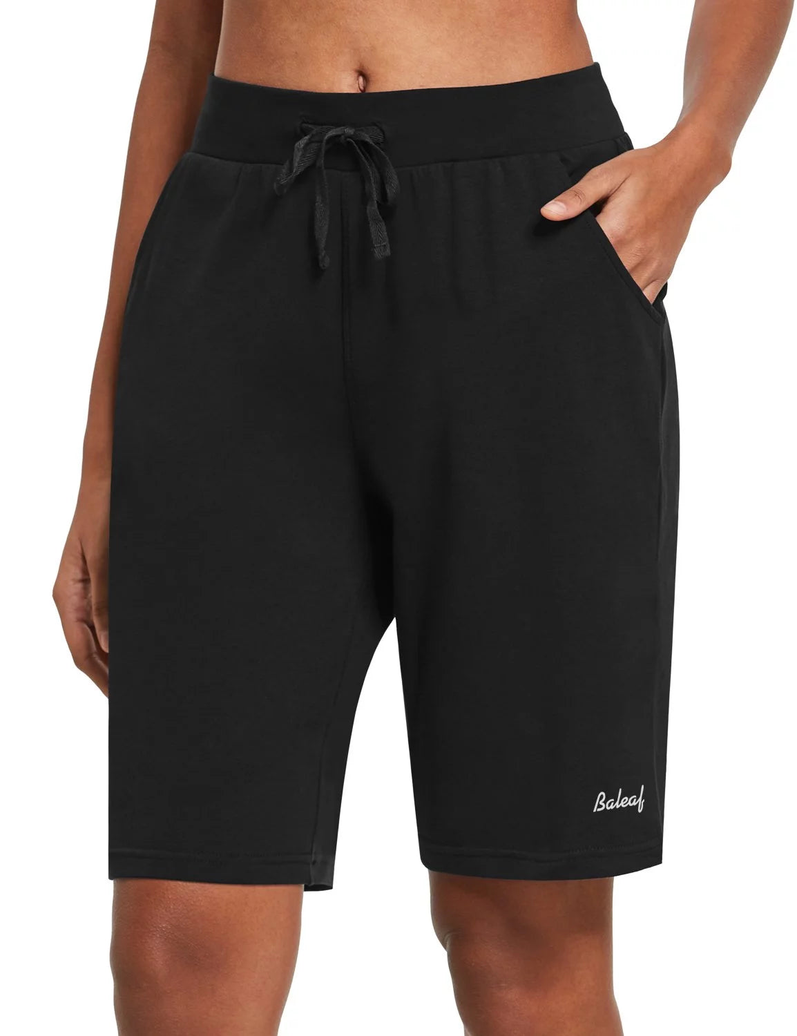 Cotton Bermuda Shorts with Pockets Black XS P49798