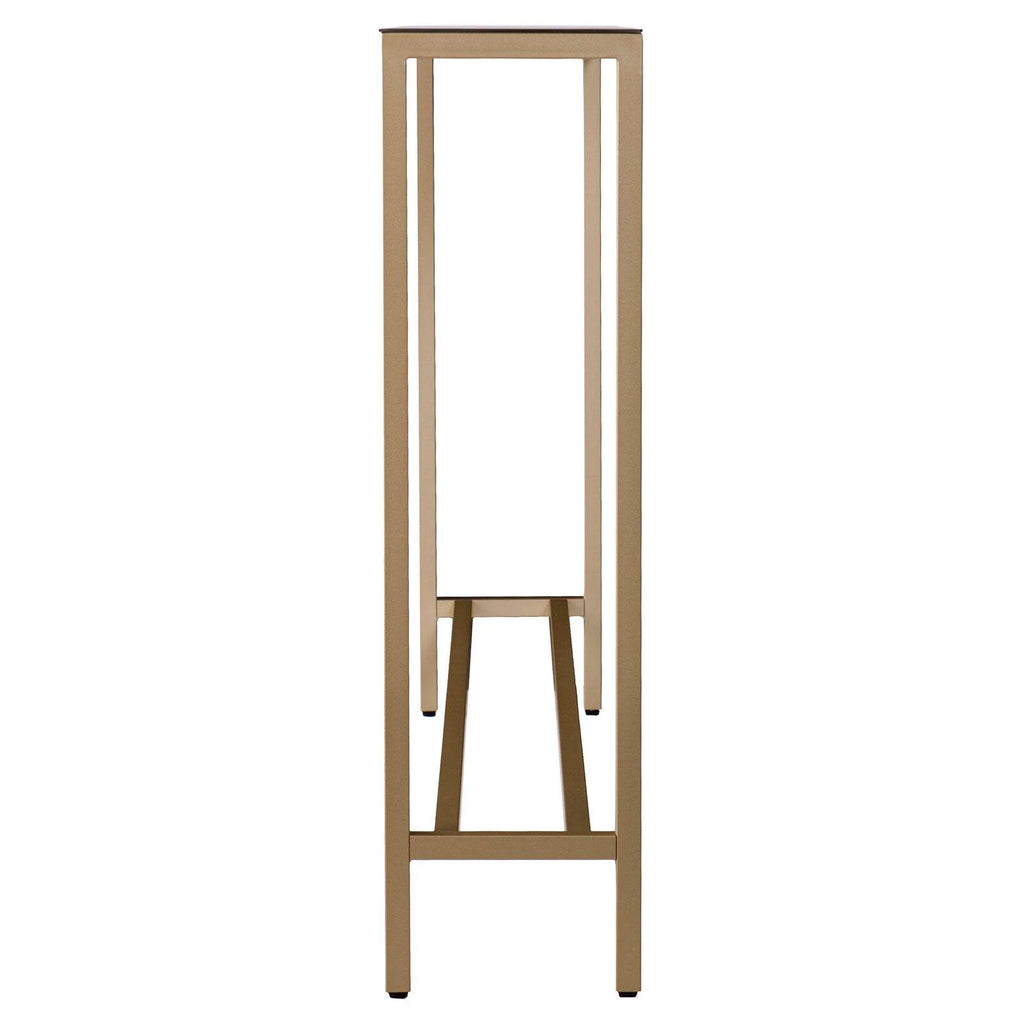 Gold Narrow Mirror Top Console Table V294