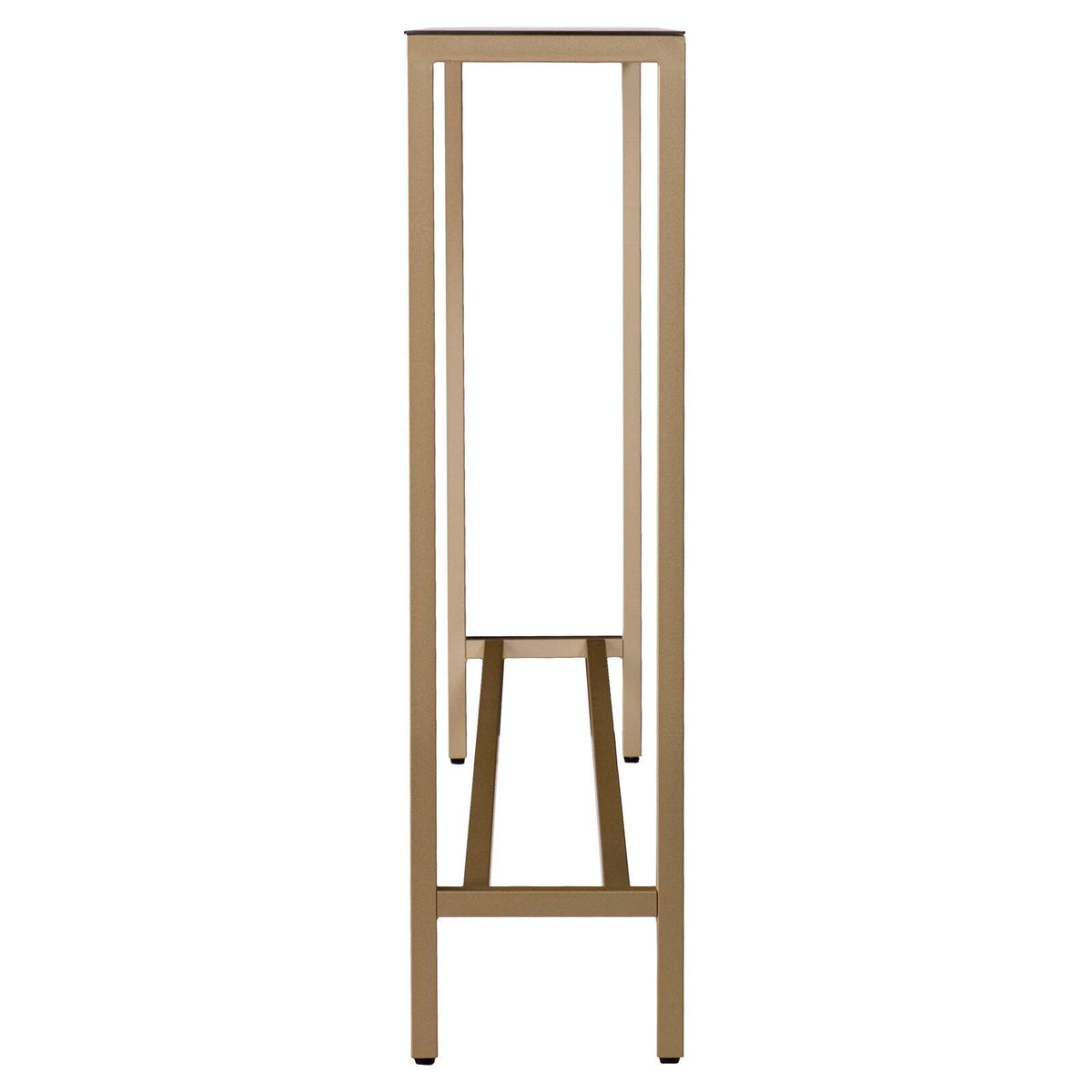 Gold Narrow Mirror Top Console Table V294