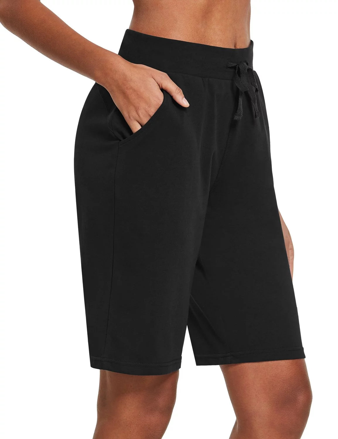 Cotton Bermuda Shorts with Pockets Black XS P49798