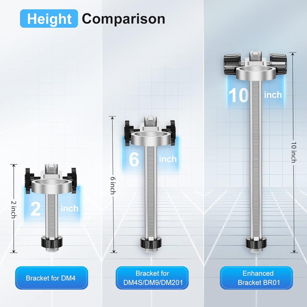 Microscope Base Stand Universal Holder Desktop Support Bracket for Max 1.4 Diameter USB LCD Digital Microscope Magnifier Camera, Aluminum Alloy T358953