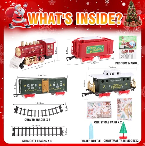 Christmas Train Set with Sound, Lights and Smoke E924832