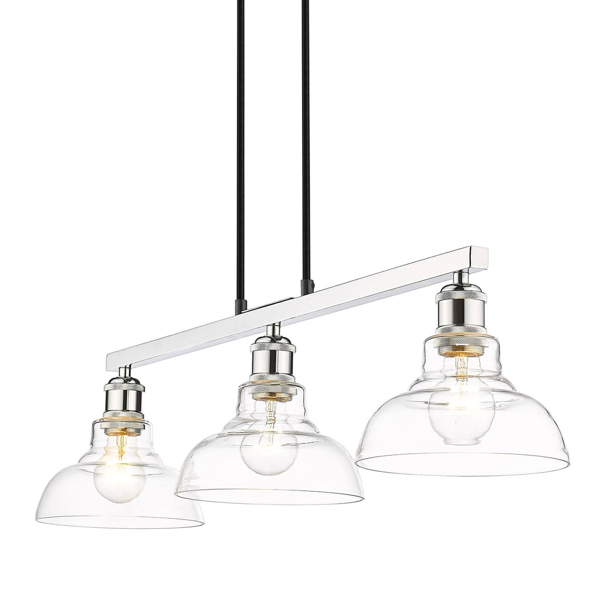 Matte Black 3 Light Semi-Flush U3569