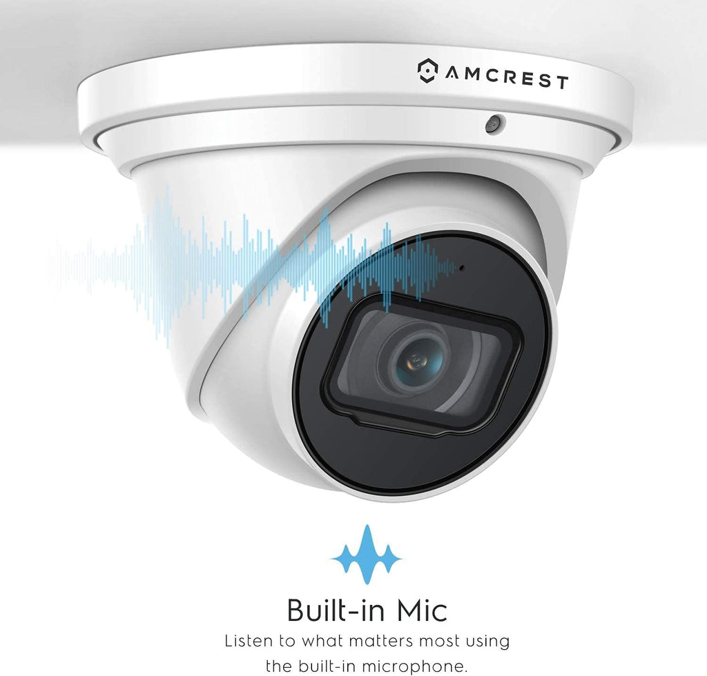 4K POE Outdoor Security Turret IP Camera, White C11498