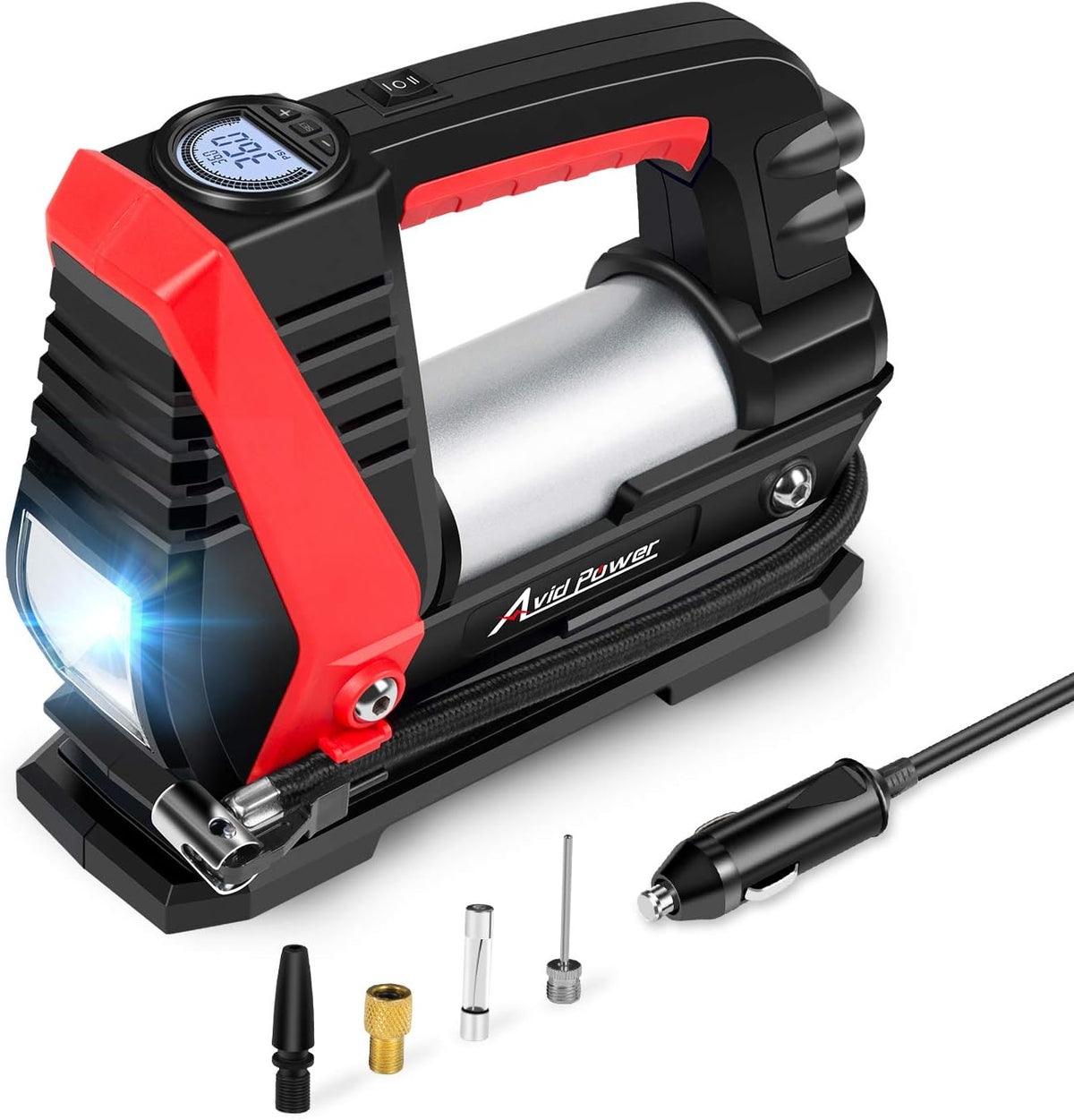 12V DC Portable Tire Inflator with Digital Pressure Gauge M6445