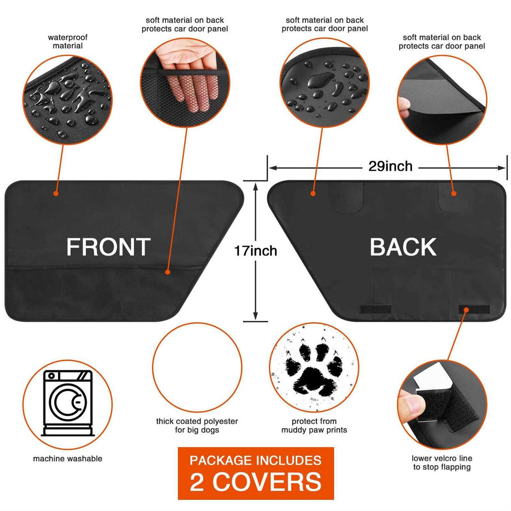 2 Pack Waterproof Pet Car Door Cover Protector M8967