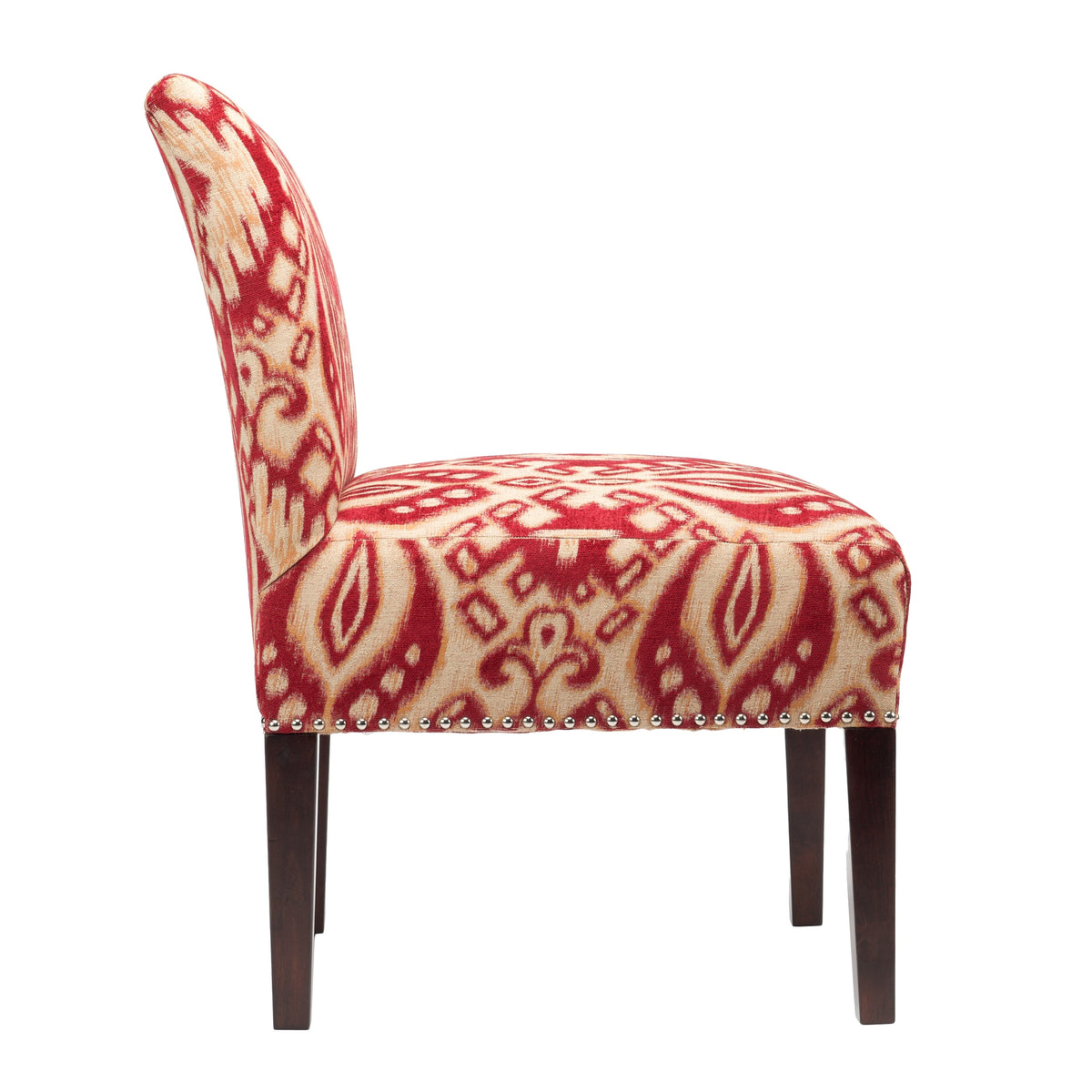 Brown Geometric Accent Chair V6930