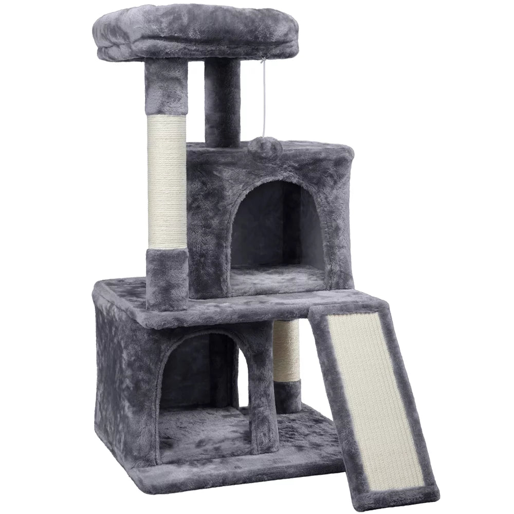 Multilevel Cat Tree with Condos Perches Scratching Posts Q368