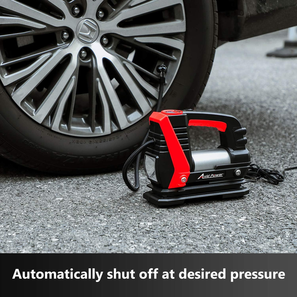 12V DC Portable Tire Inflator with Digital Pressure Gauge M6445