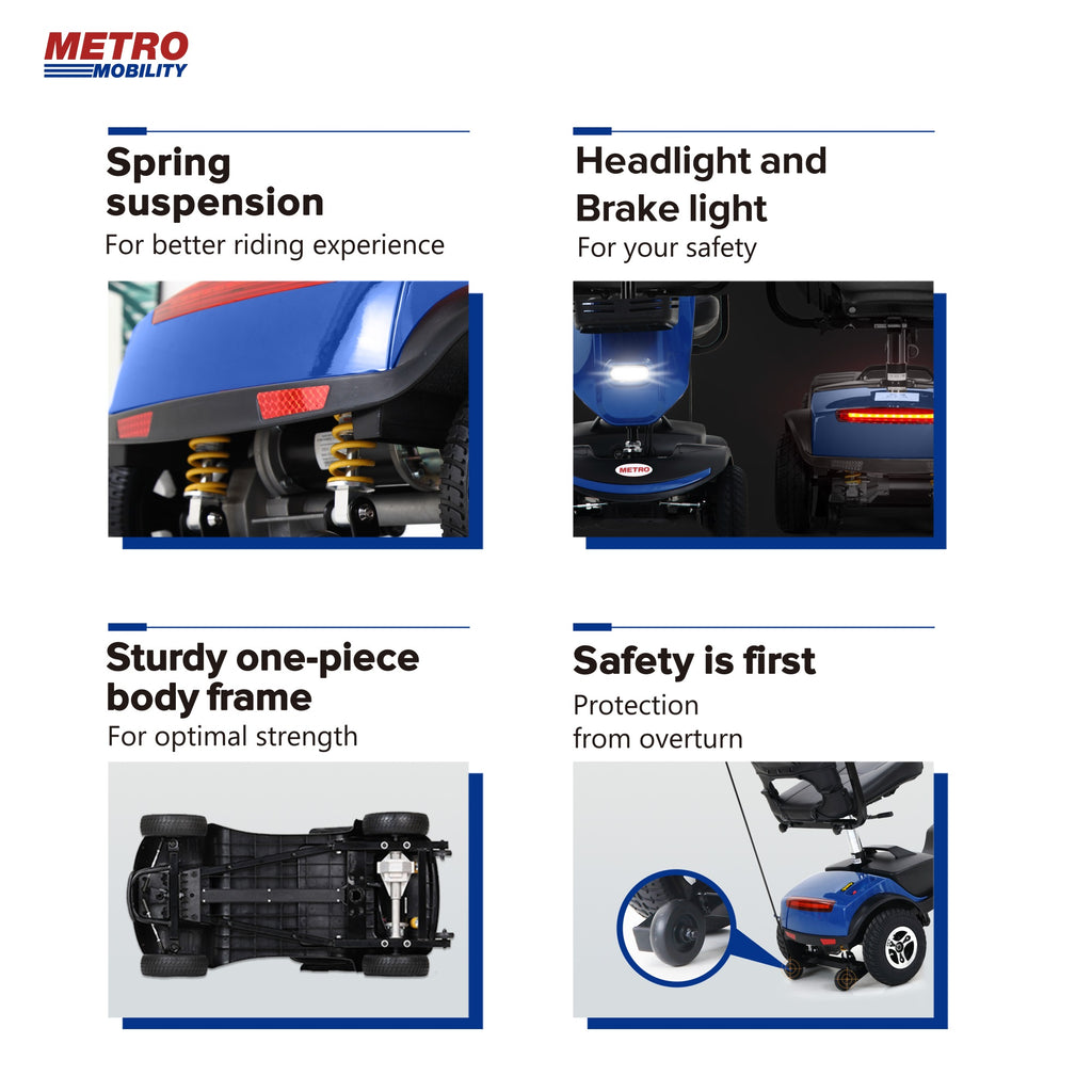 Blue 4 Wheel Mobility Scooter with Seat F286717