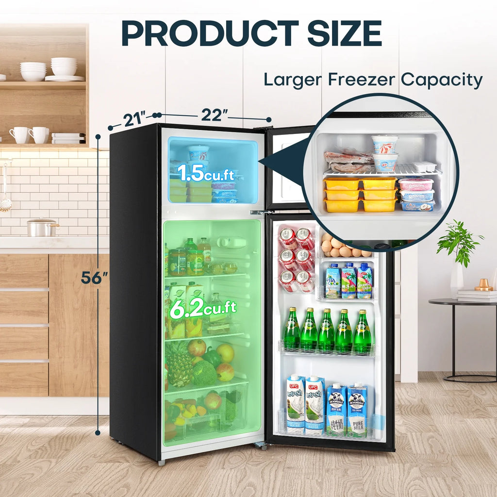 7.7 Cu.Ft. Double Door Fridge with Top Freezer B5503