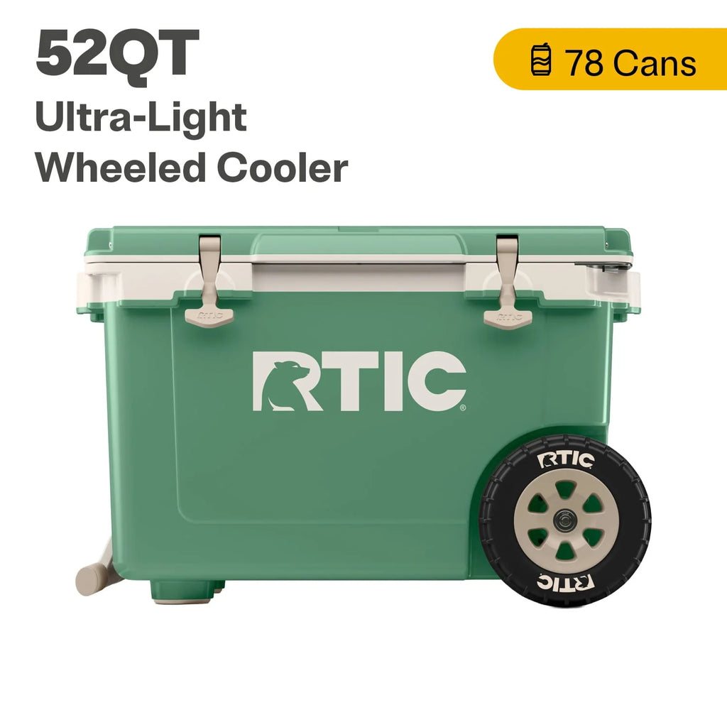 52 QT Wheeled Hard-Sided Ice Chest Cooler D171