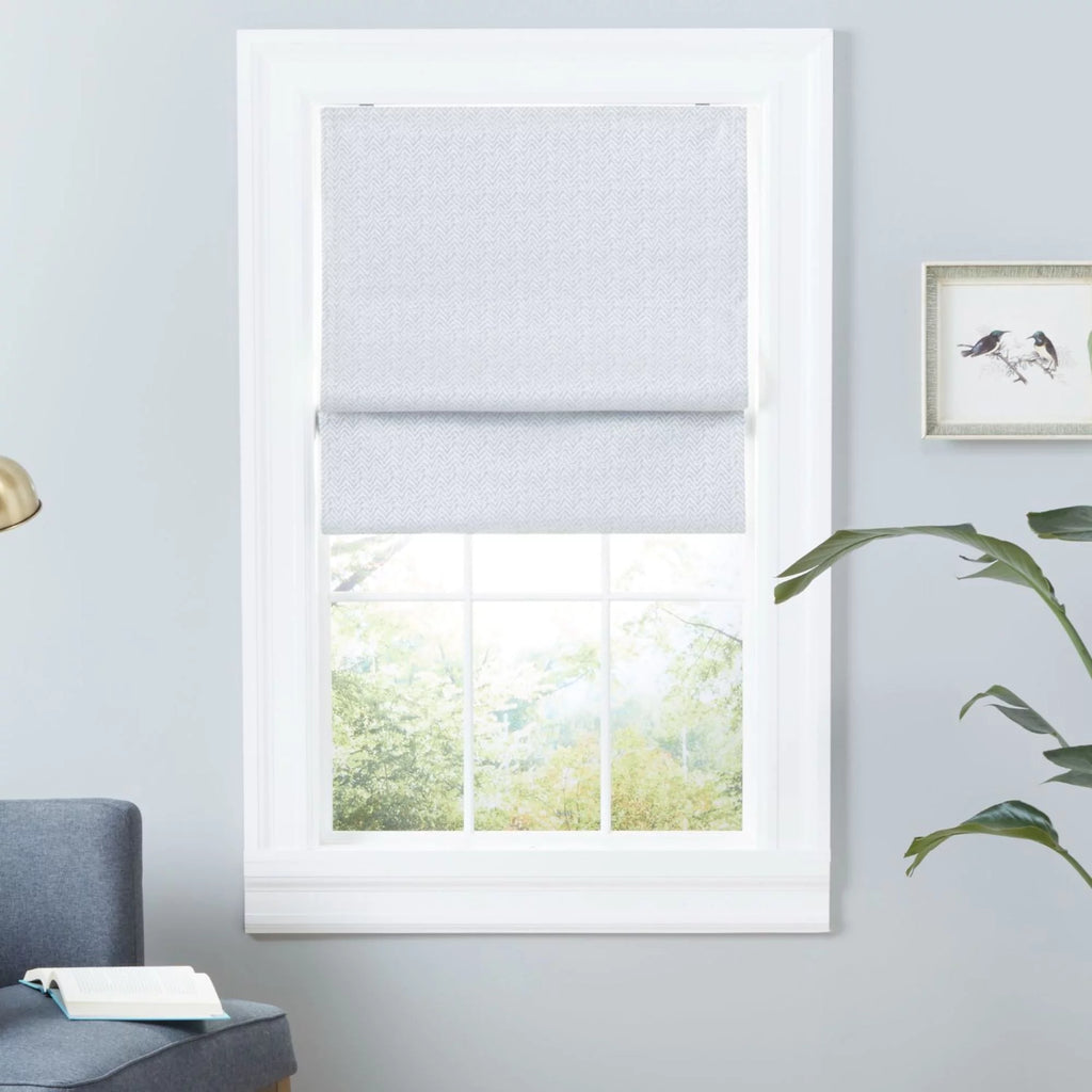 Silver Blackout Roman Shade A187843