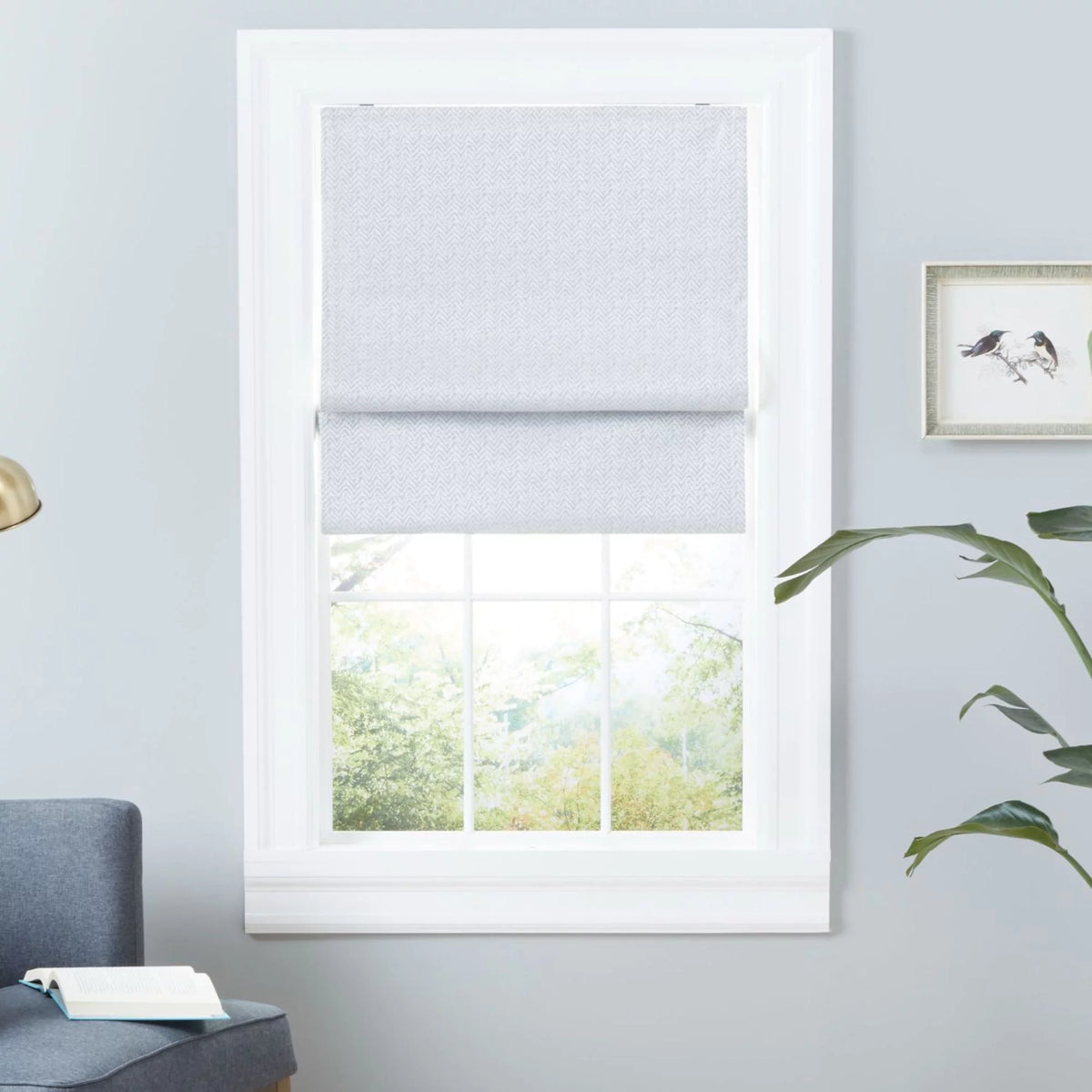 Silver Blackout Roman Shade A187843
