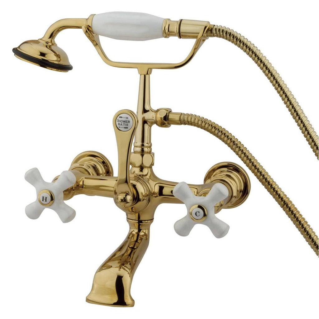 Vintage Wall Mount Clawfoot Tub Filler with Hand Shower L8076