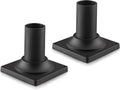 Black Cast Aluminum Post Light Mount Base Adapter 2 Pack Y591