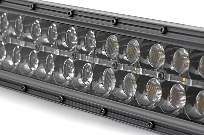 30 inch Curved LED Light Bar Dual Row Black Cool White DRL E3083