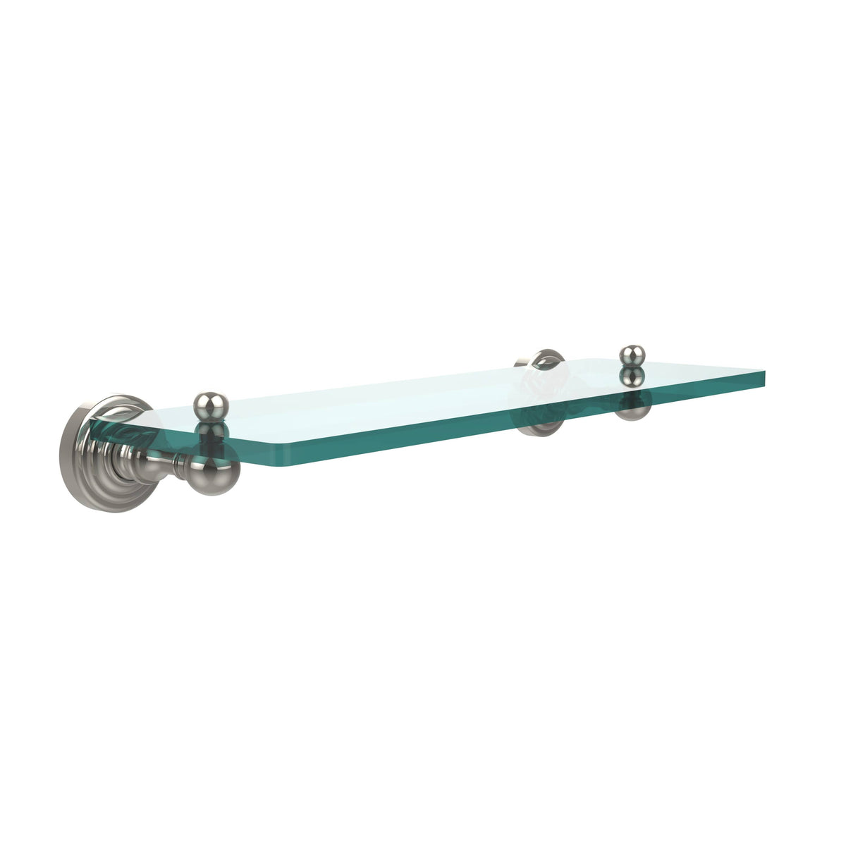 16 inch Glass Vanity Shelf Polished Nickel H456