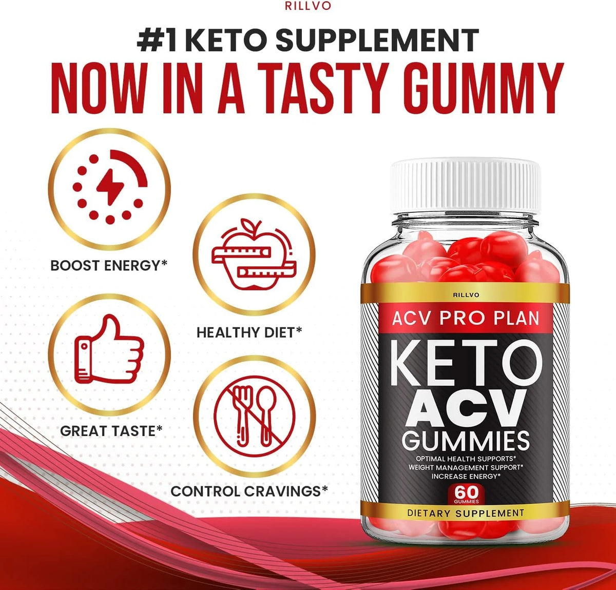 2 Pack ACV Keto Gummies Dietary Supplement 120 Gummies F4643