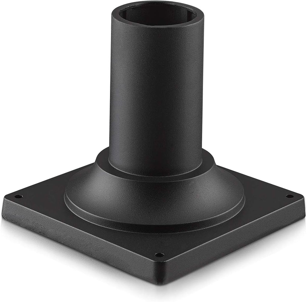Black Cast Aluminum Post Light Mount Base Adapter 2 Pack Y591