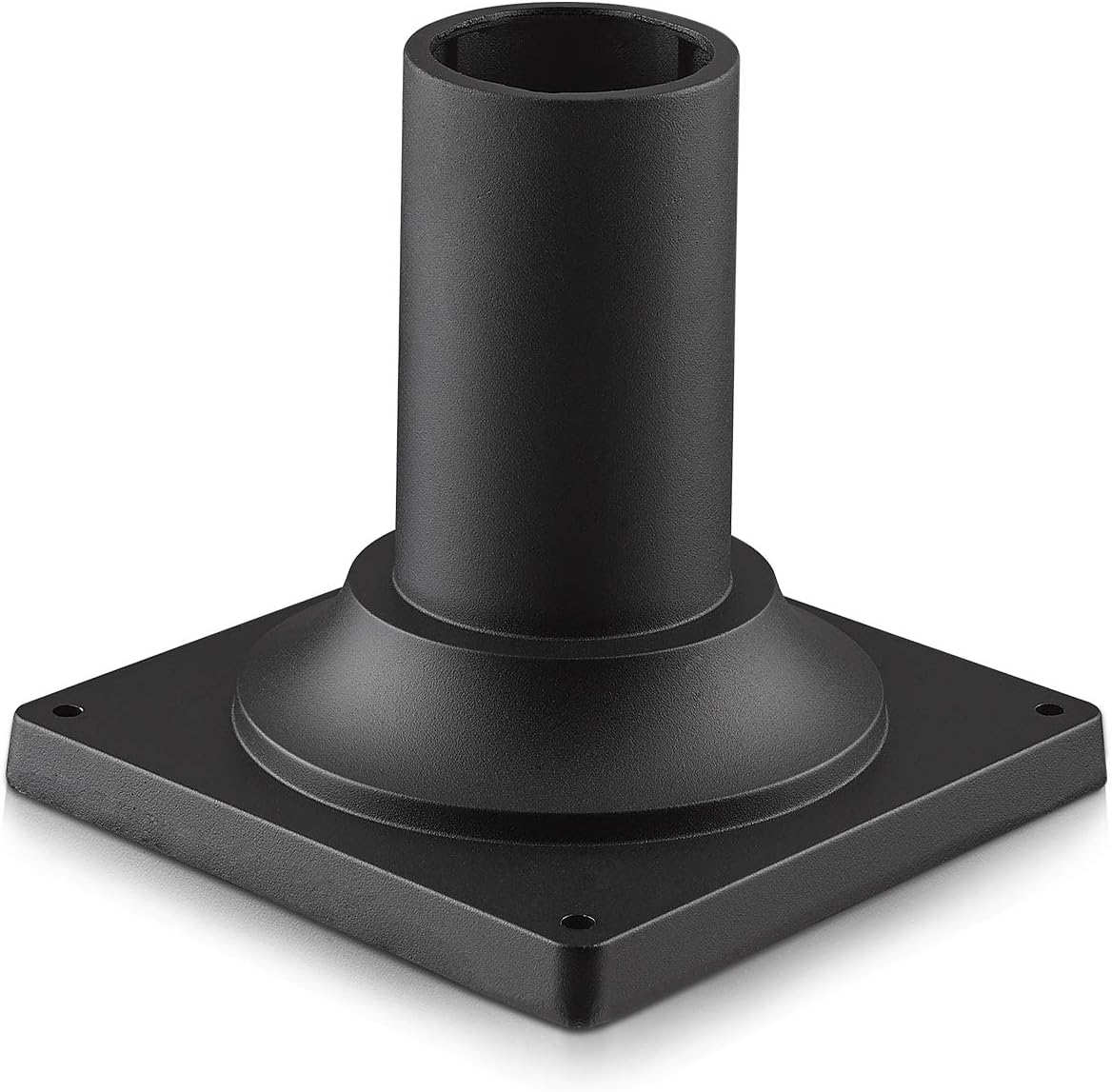 Black Cast Aluminum Post Light Mount Base Adapter 2 Pack Y591