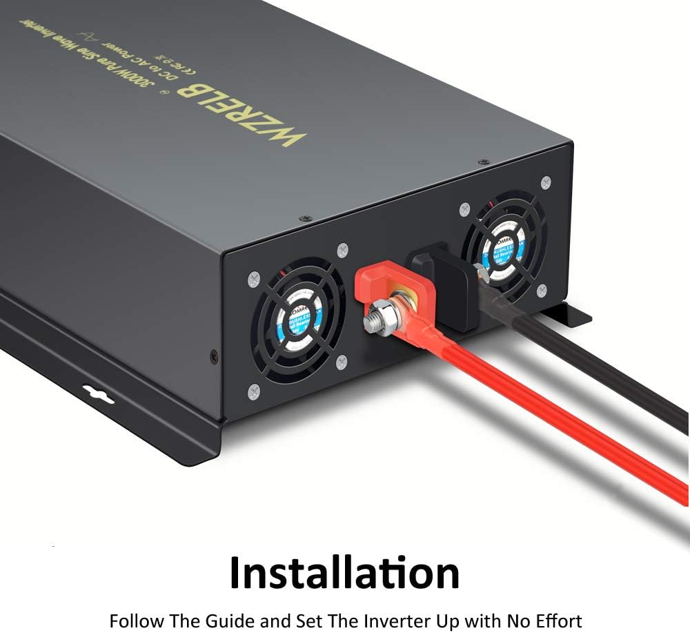 800Watt 12V DC to 110V 120V Power Inverter with Remote Control Dual AC Outlets R273