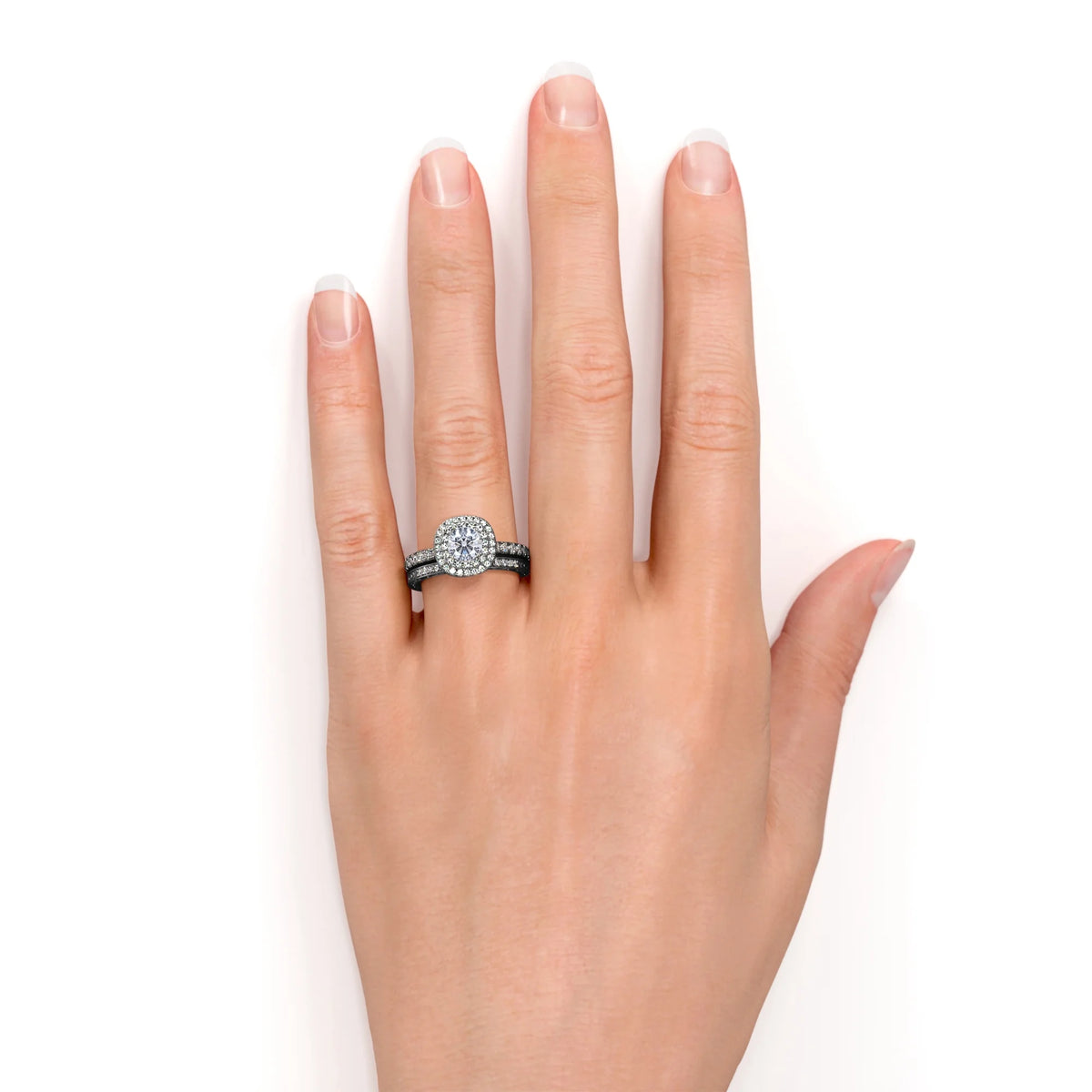Vintage Gothic Wedding Ring Set A52953