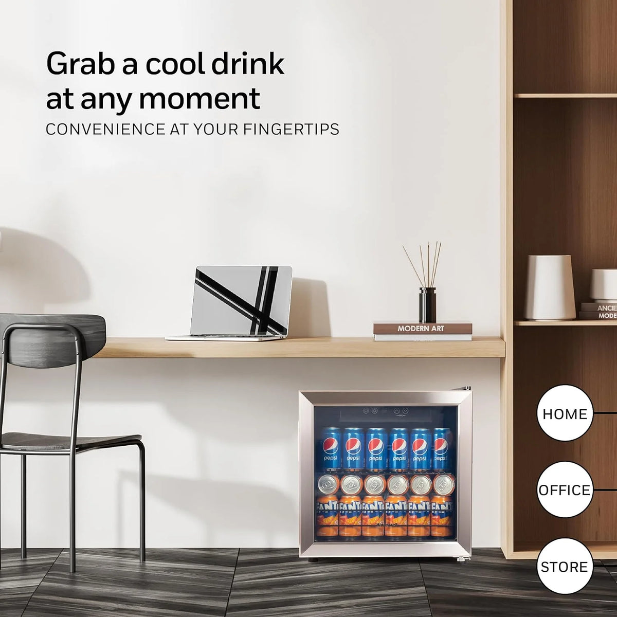 48 Can Mini Fridge with Glass Door S590
