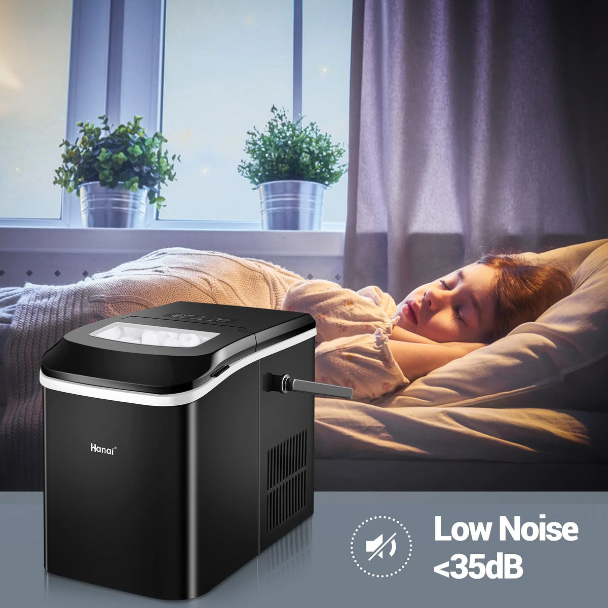 Portable Countertop Ice Maker with Ice Scoop and Basket L393162