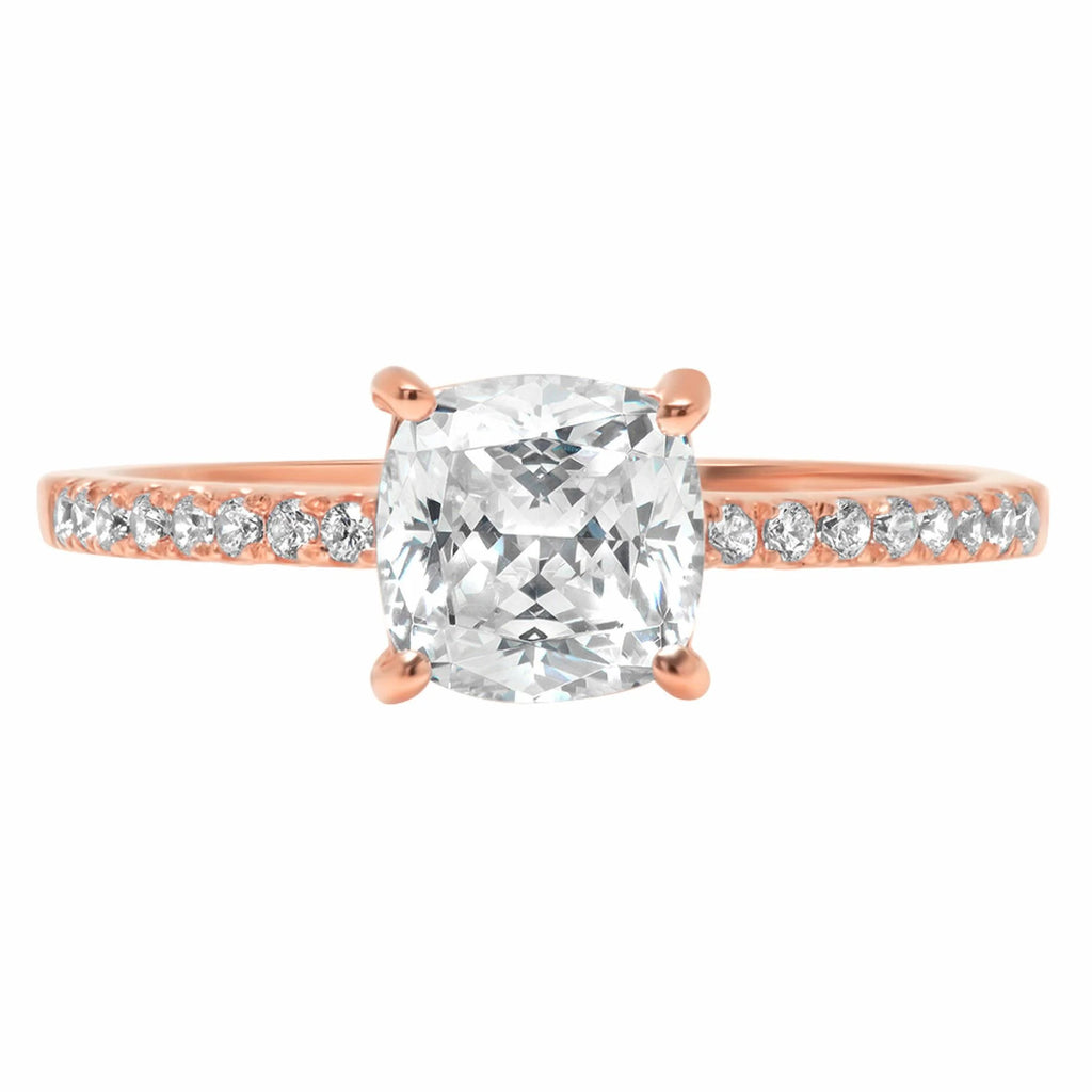 18K Rose Gold Engagement Ring F940
