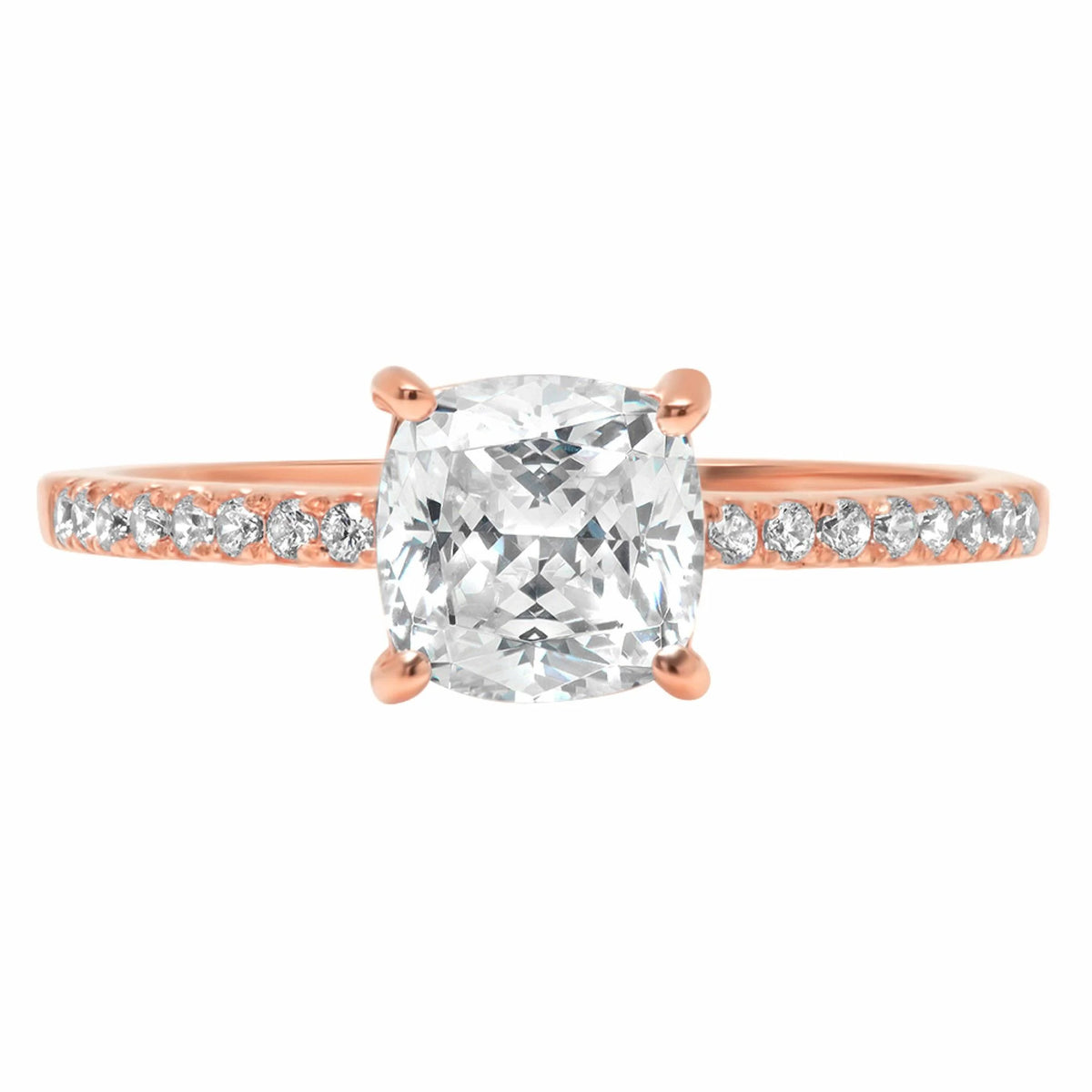 18K Rose Gold Engagement Ring F940