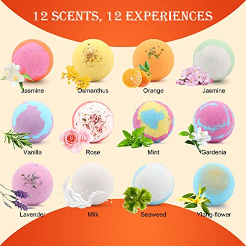 12 PCS Vanilla Menthol Rose Bath Bombs J2780