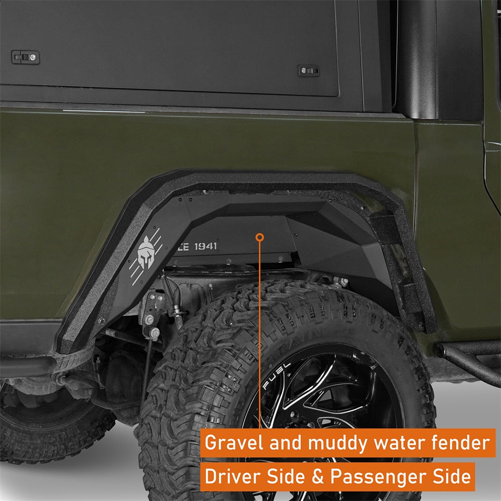 2Pcs Black Steel Rear Inner Fender Liners U56717