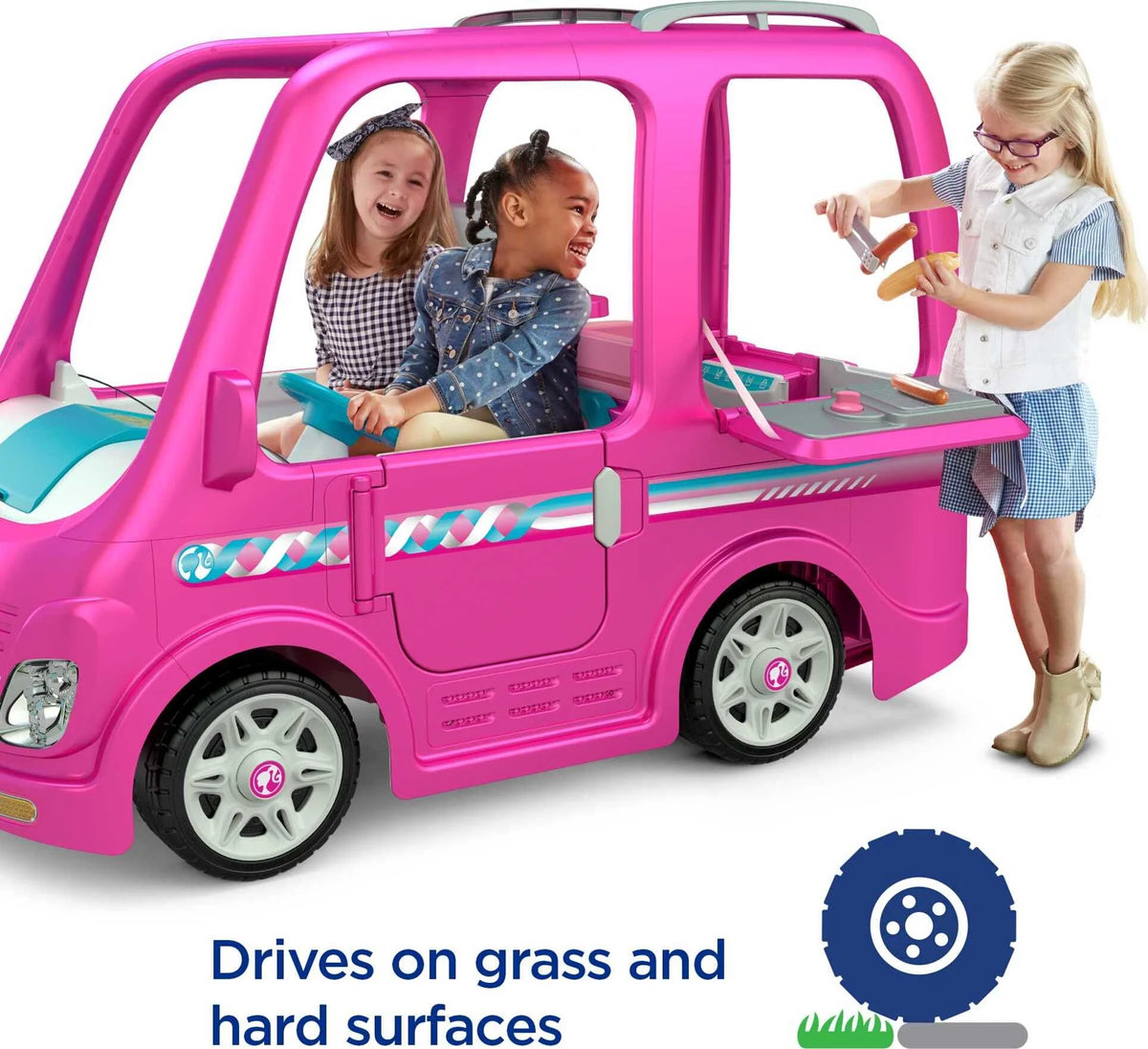 12V Battery-Powered Ride-On with Music Sounds & 14 Accessories O97809