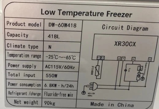 -65°C 418L Medical Laboratory Deep Chest Freezer M877479