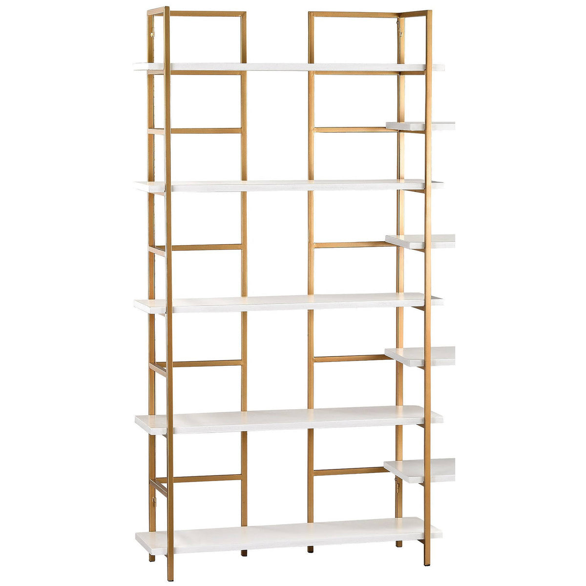 White and Gold Shelving Unit Q576826