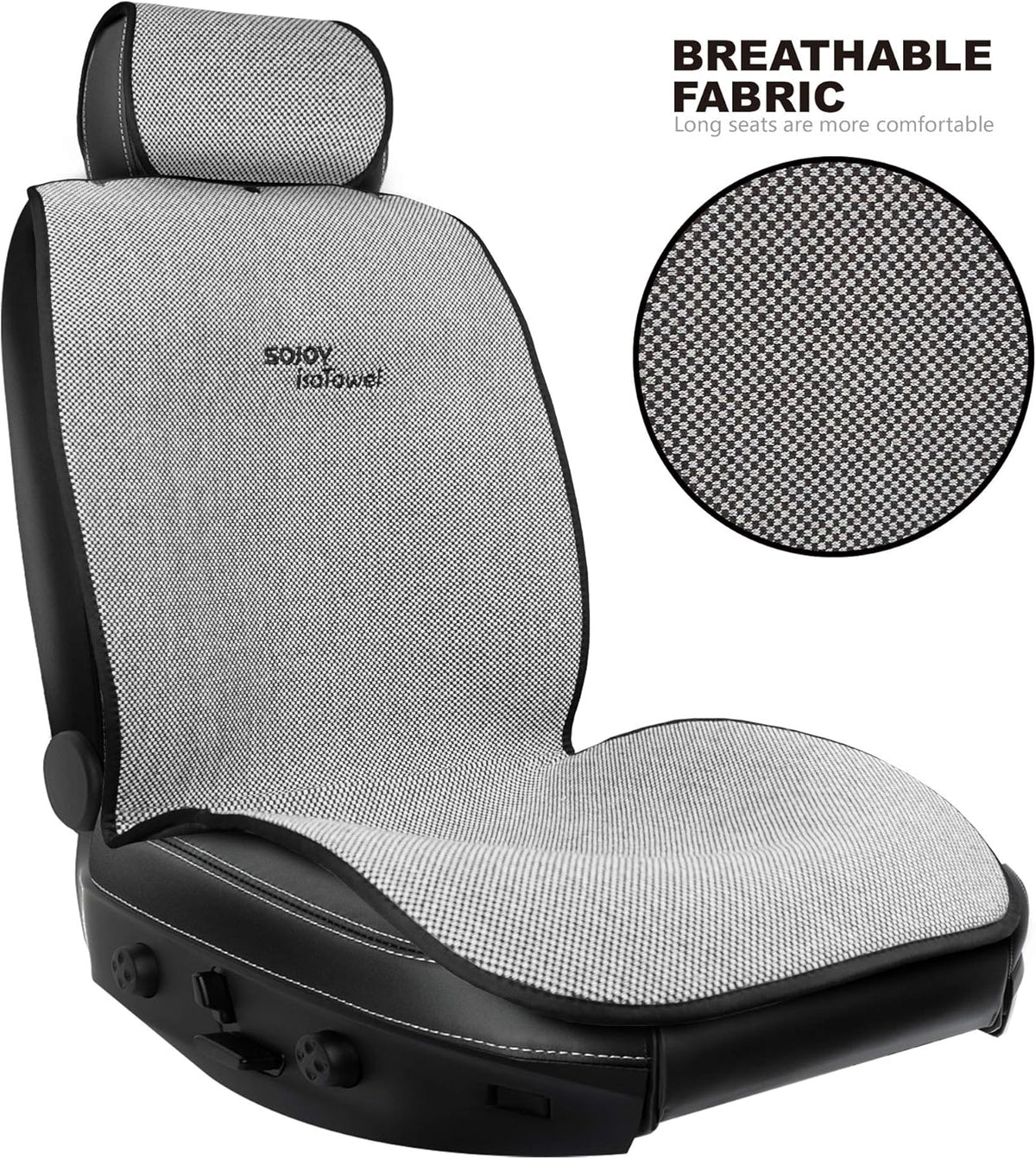 Black and White Car Seat Cushion Cover for Front of 2 Seats M738